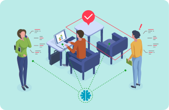 Optimize seating layouts and workflows across the space in real time
