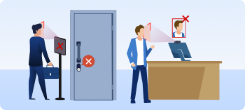 Unable to enter or leave a room by a stranger.