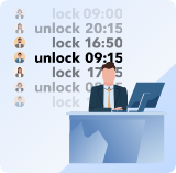 Secure logging of entry