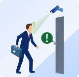 Support for unlocking locks from surveillance camera footage