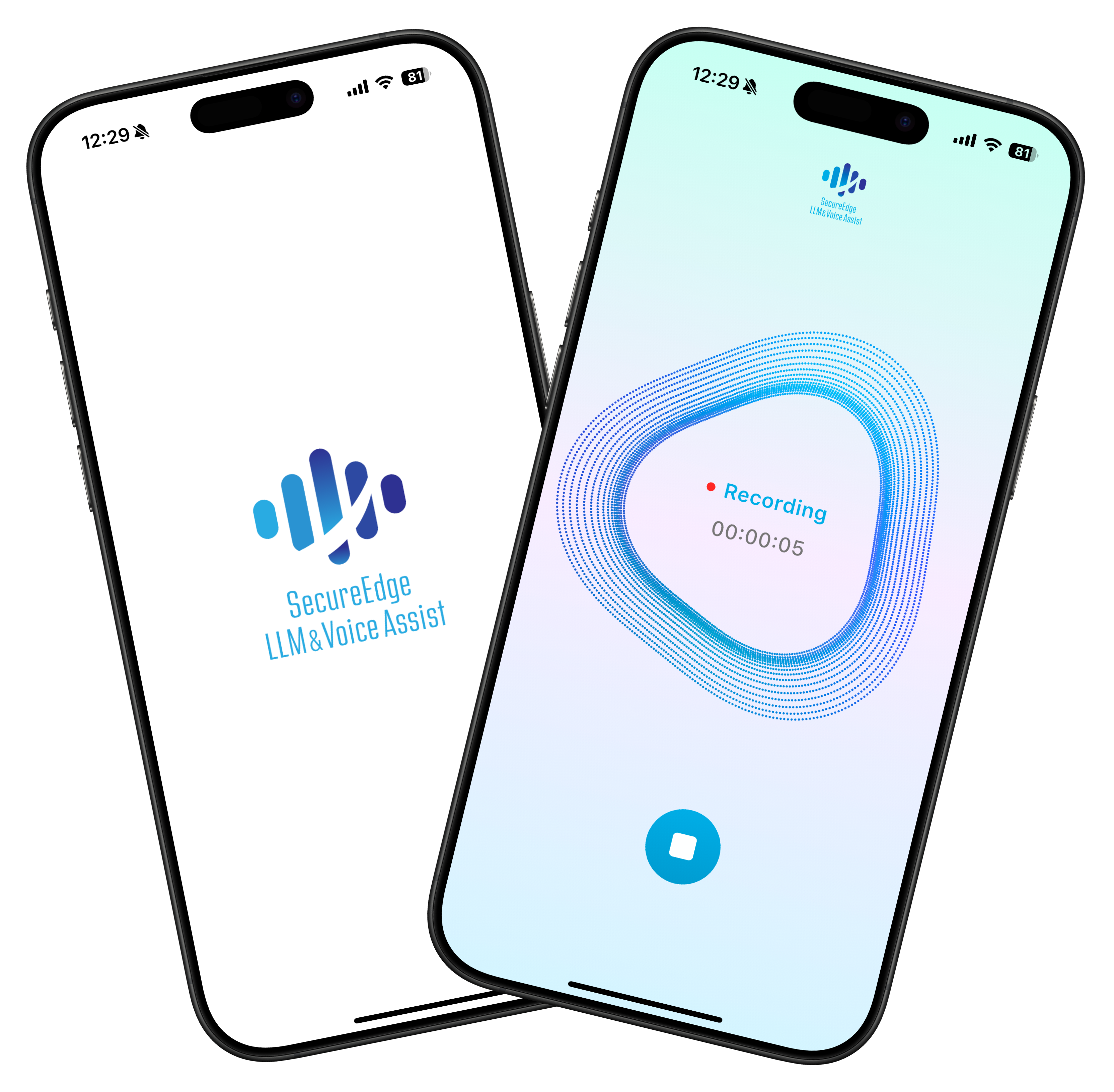 SecureEdge LLM&Voice Assist app screen