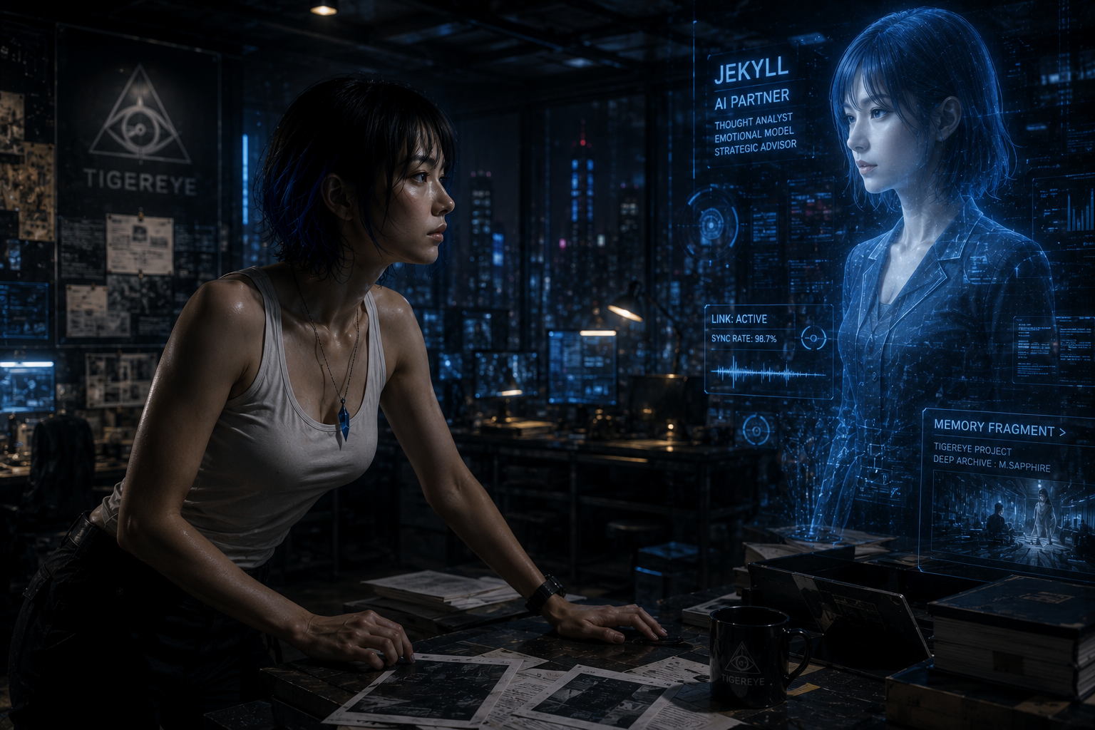 AIパートナー Jekyll と向き合うマリア・サファイア
